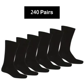 240 Pairs Black Dress Socks