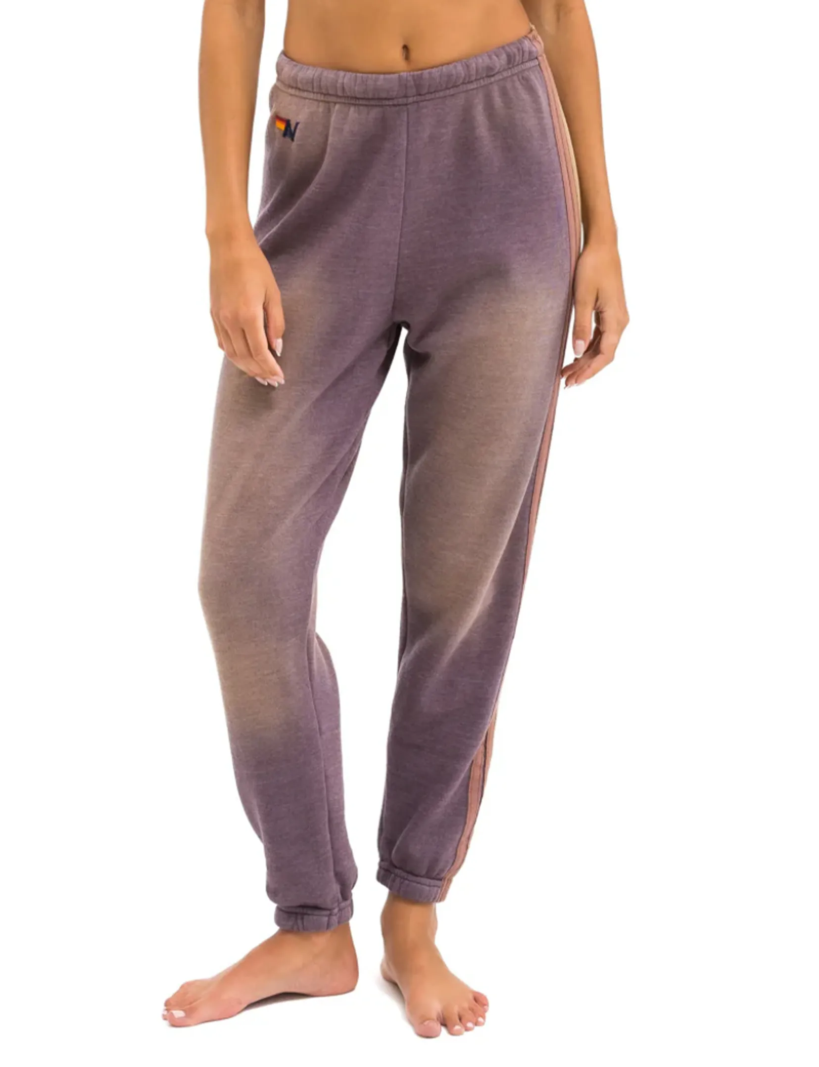 5 Stripe Women's Sweatpants, Faded Mocha