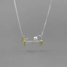 925 Sterling Silver Dachshund Necklace