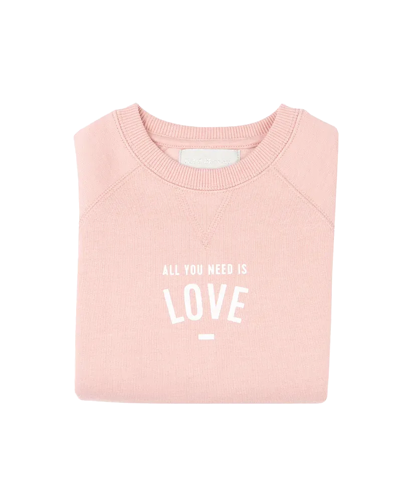 All You Need Is Love Sweatshirt in Blush