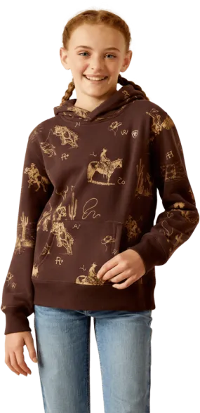 Ariat Girl's Ranch Scene Hoodie