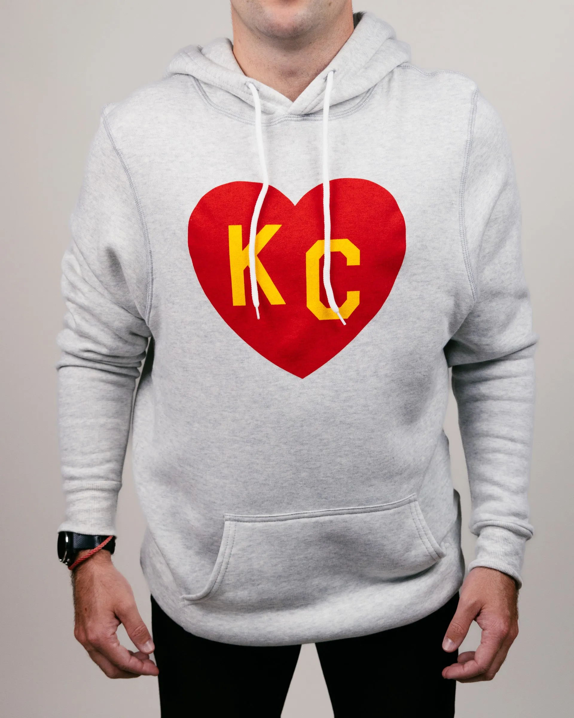 Ash & Red Arrowhead KC Heart Hoodie