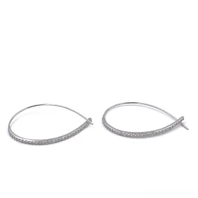 Ashley Gold Lightweight Sterling Silver CZ Hoop Earrings