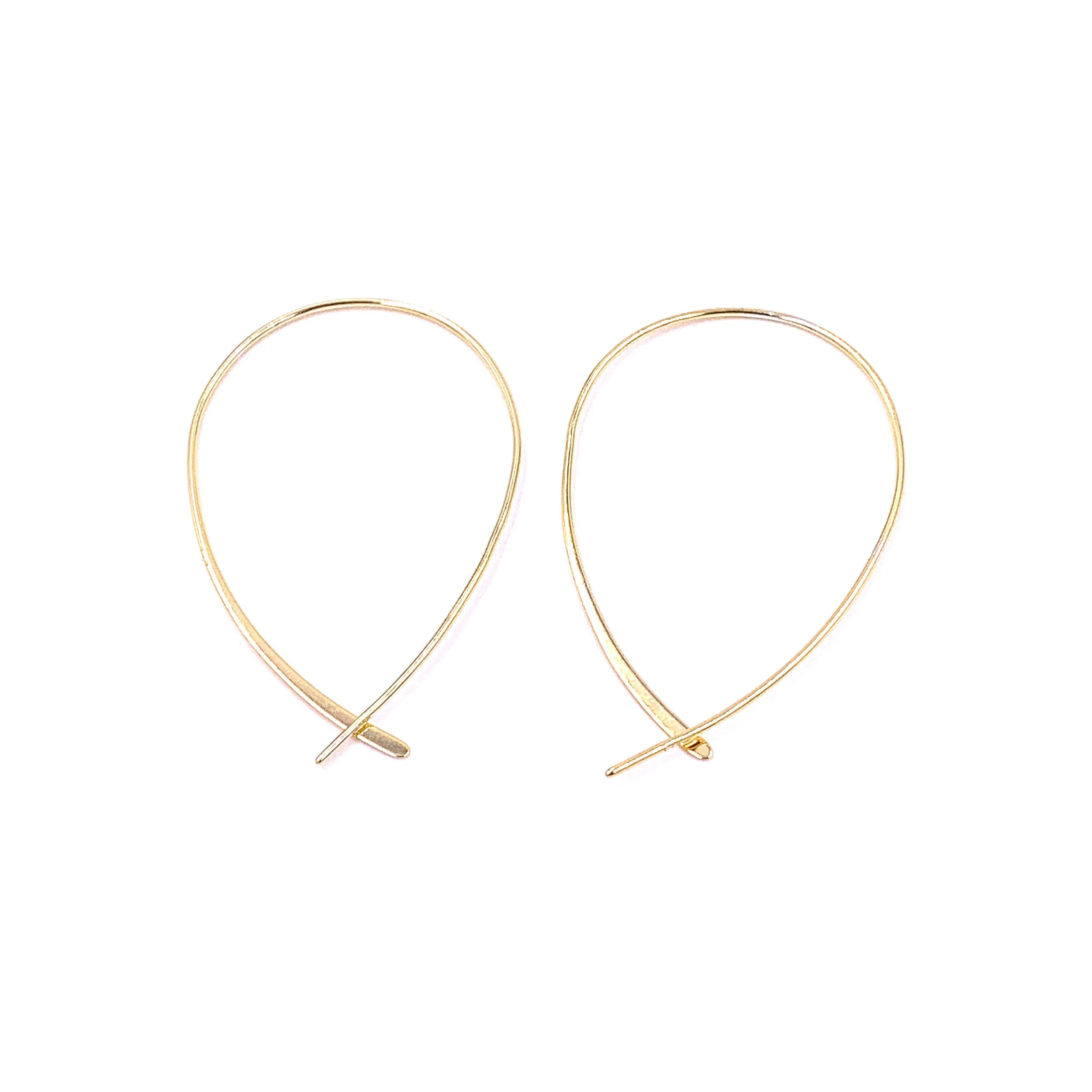 Ashley Gold Sterling Silver Lightweight Loop Hoop Earrings