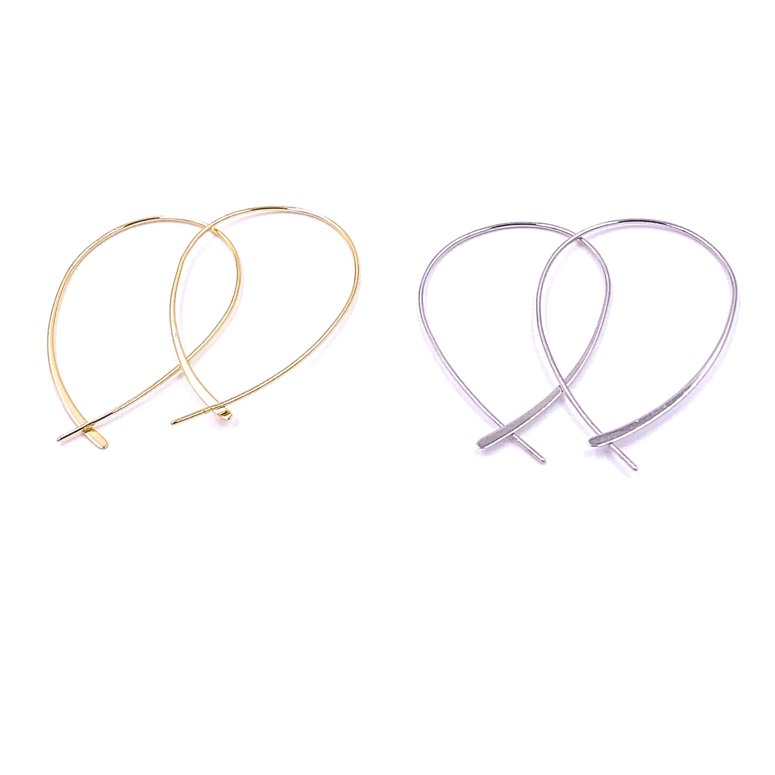 Ashley Gold Sterling Silver Lightweight Loop Hoop Earrings