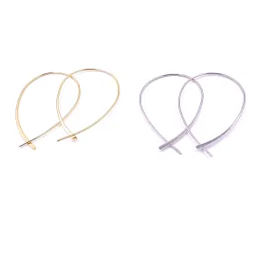 Ashley Gold Sterling Silver Lightweight Loop Hoop Earrings