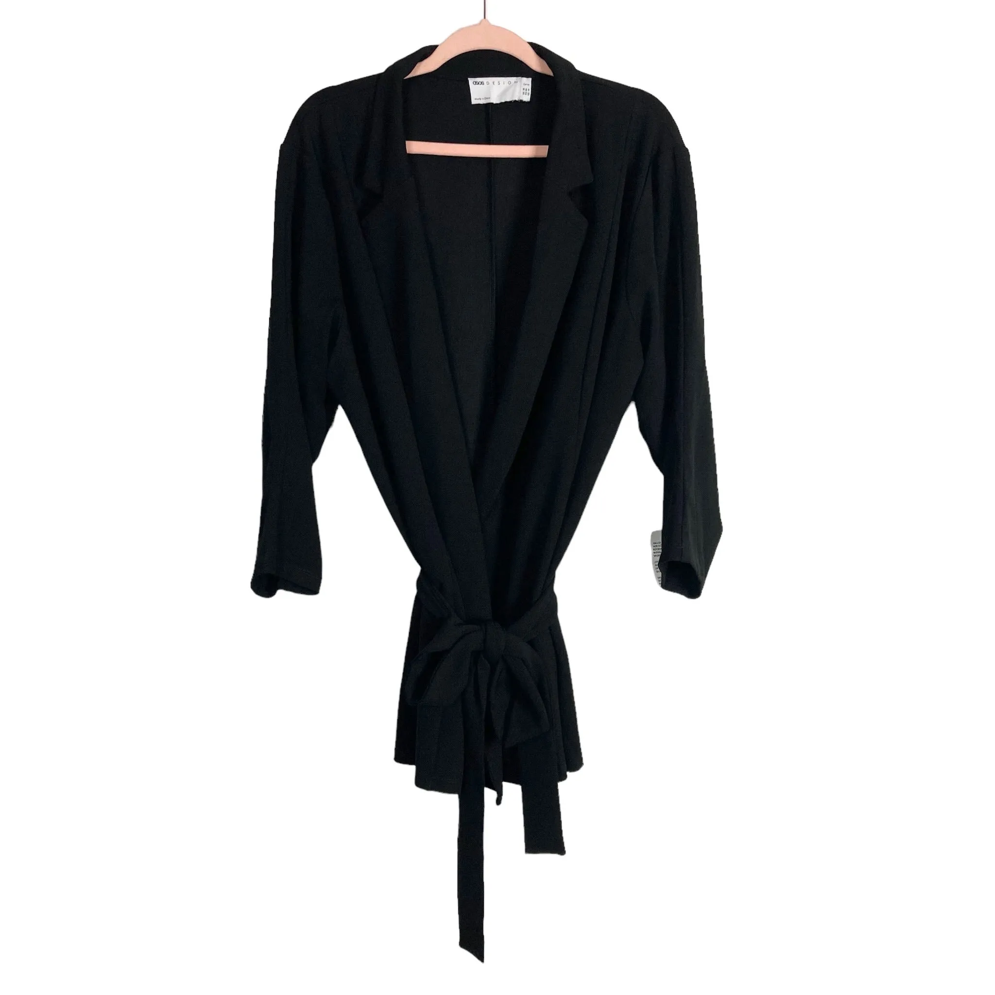 ASOS Design Black Belted Blazer NWT- Size 14 (sold out online)