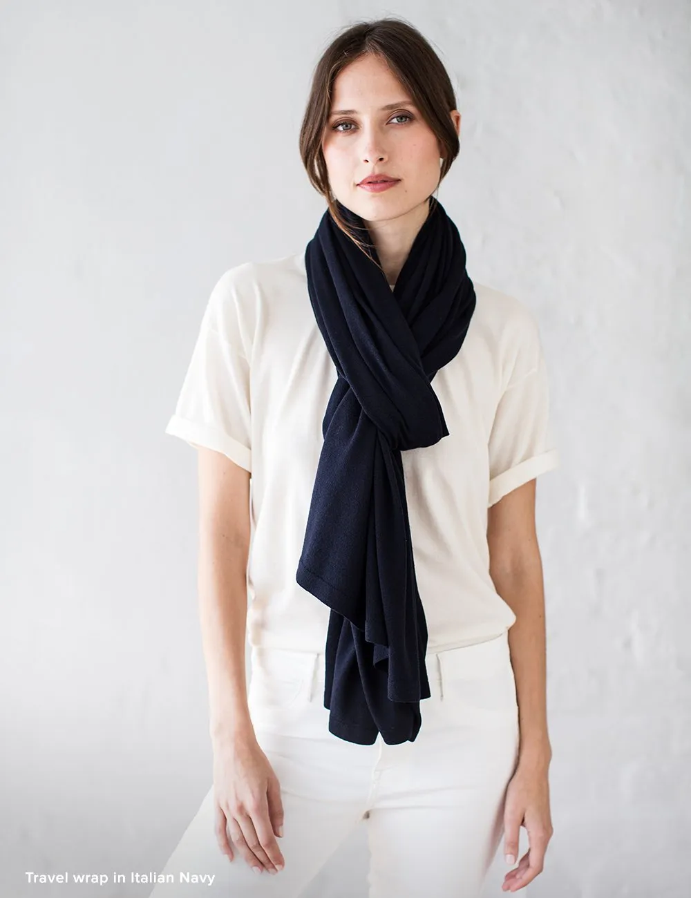 Australian Superfine Merino Wrap - Italian Navy