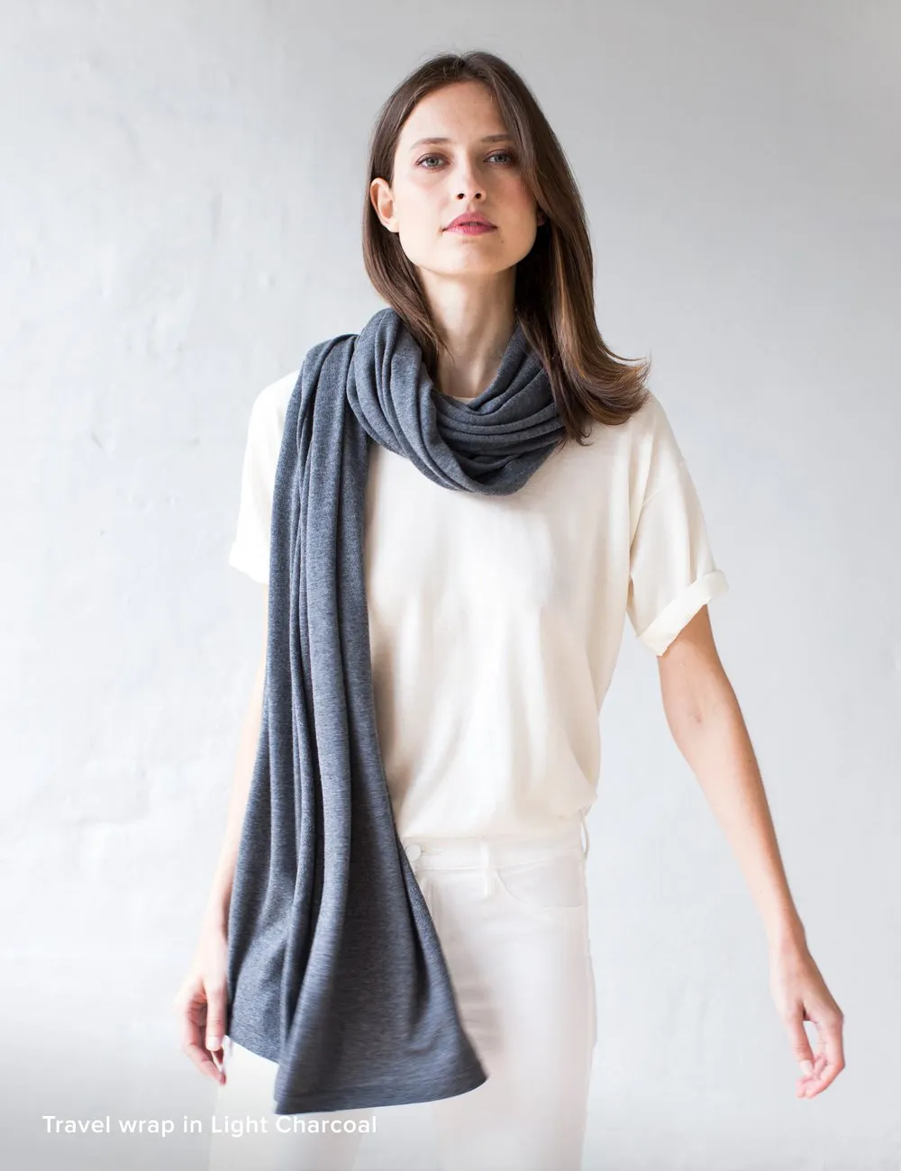 Australian Superfine Merino Wrap - Light Charcoal