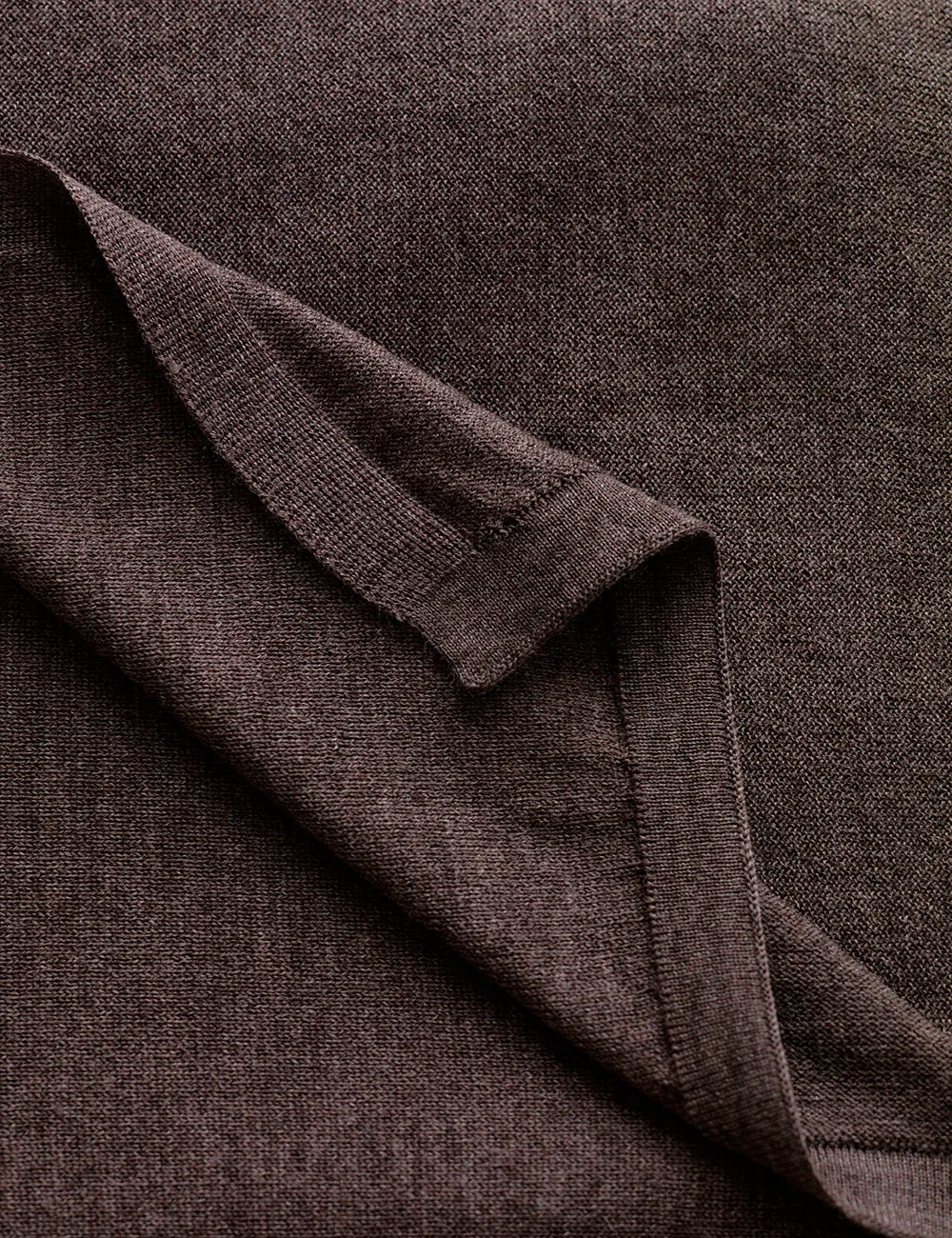 Australian Superfine Merino Wrap - Tobacco