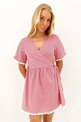 Ava Mini Dress Red Gingham