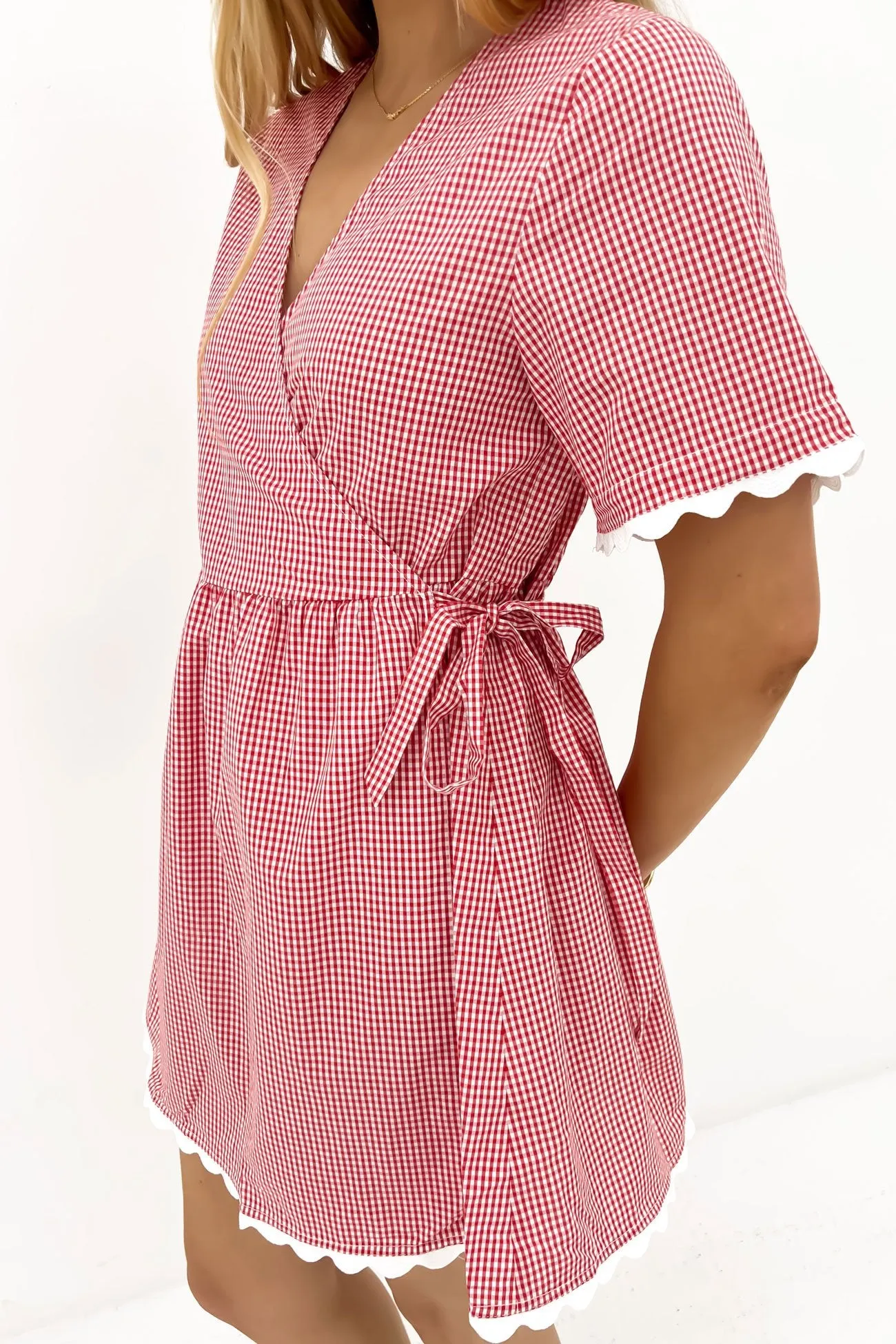 Ava Mini Dress Red Gingham