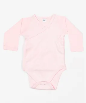 Baby long sleeve kimono bodysuit | Powder Pink