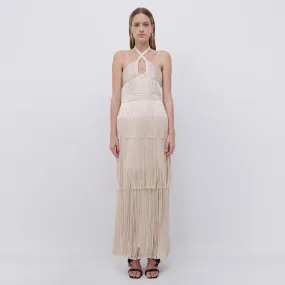 Baldwin Draped Fringe Maxi Dress