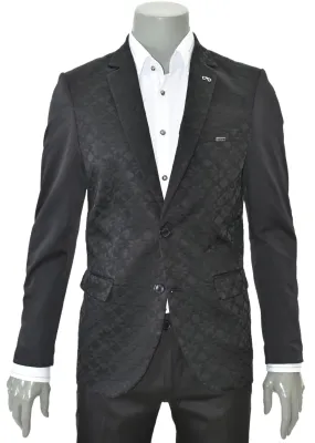 Black Diamond Pattern Blazer