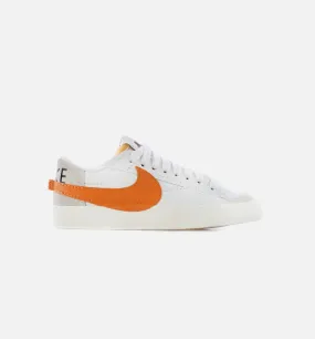 Blazer Low 77 Jumbo Swoosh Mens Lifestyle Shoe - White/Orange