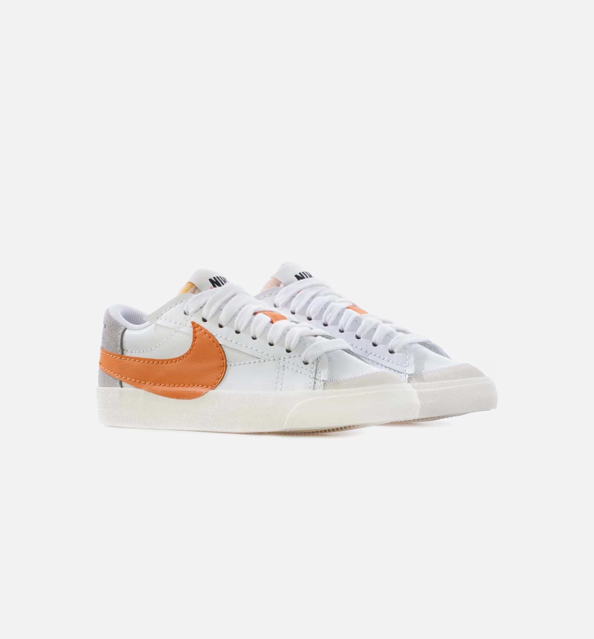 Blazer Low 77 Jumbo Swoosh Mens Lifestyle Shoe - White/Orange