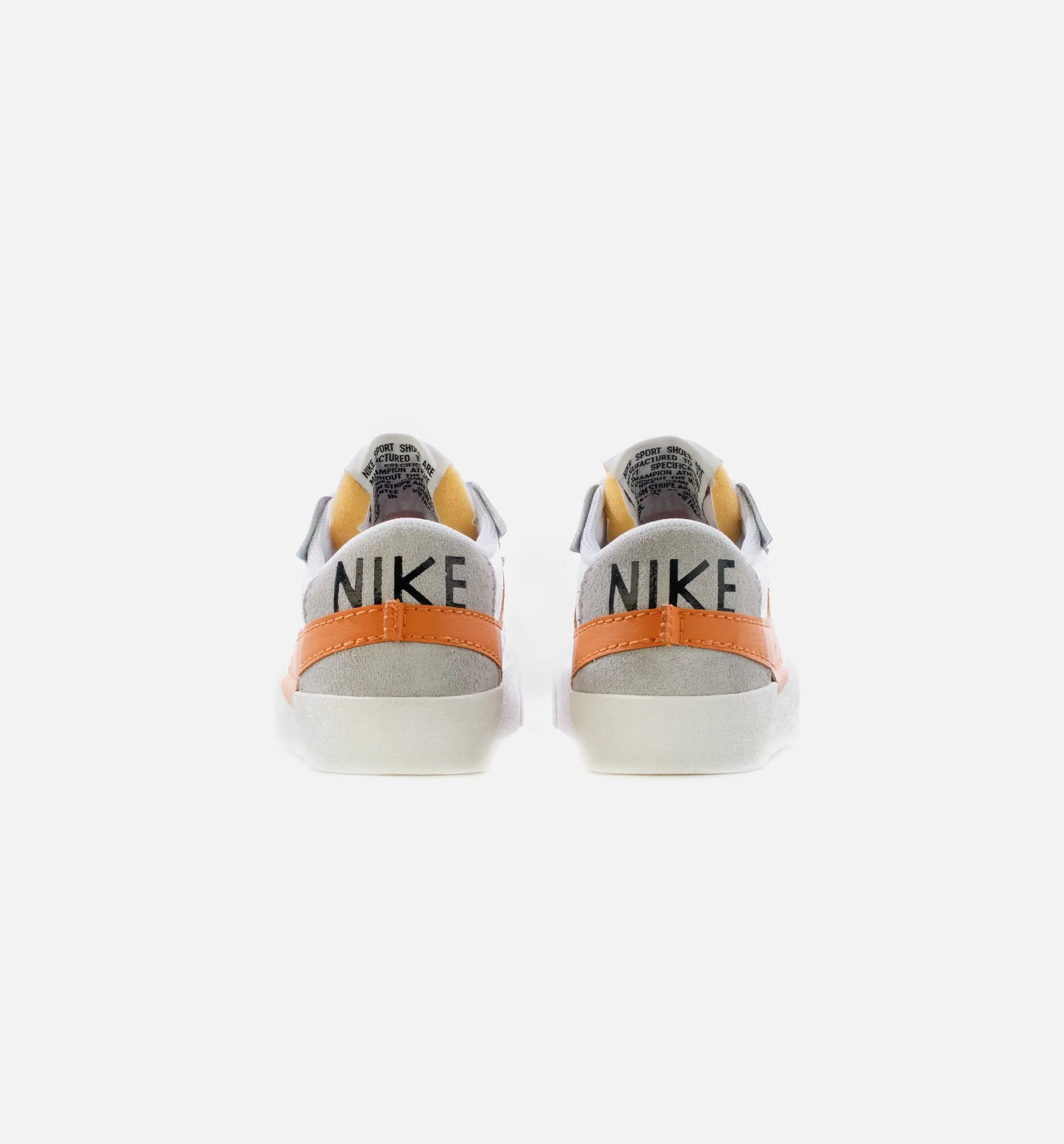 Blazer Low 77 Jumbo Swoosh Mens Lifestyle Shoe - White/Orange