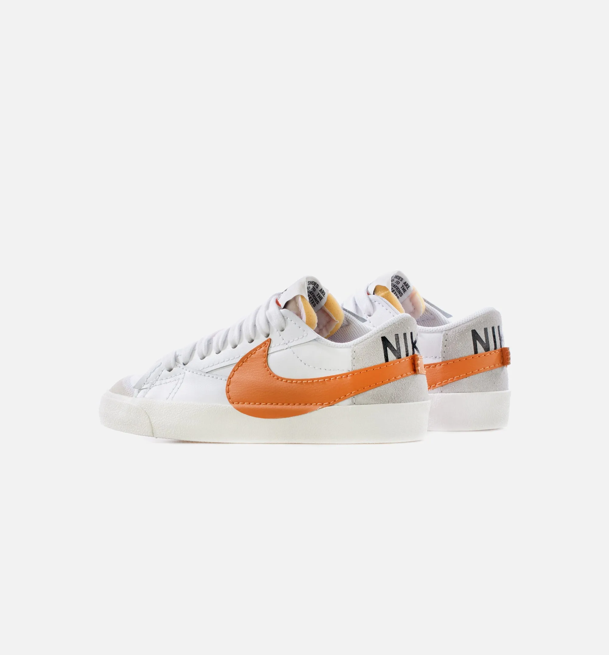 Blazer Low 77 Jumbo Swoosh Mens Lifestyle Shoe - White/Orange