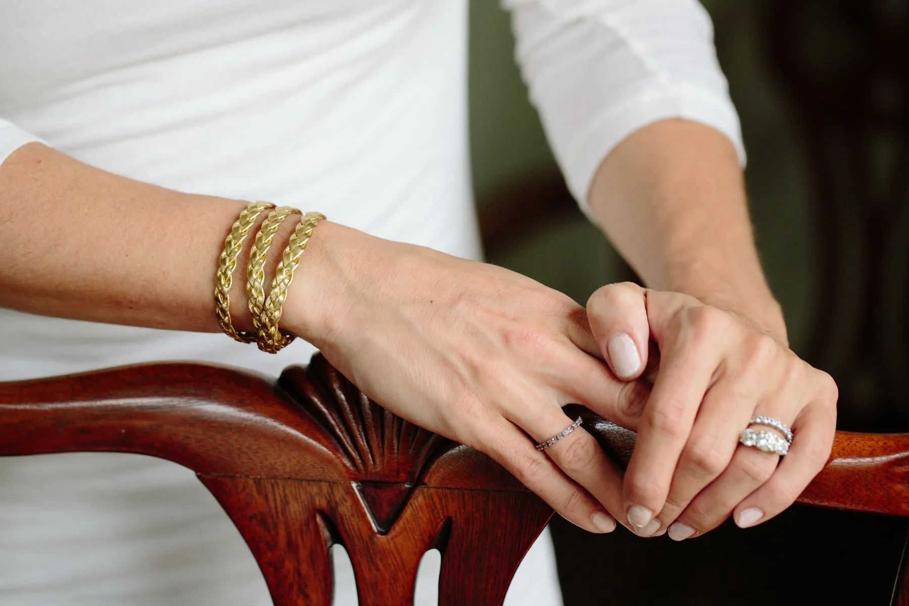 Braided Wrap Bracelet (gold or silver)