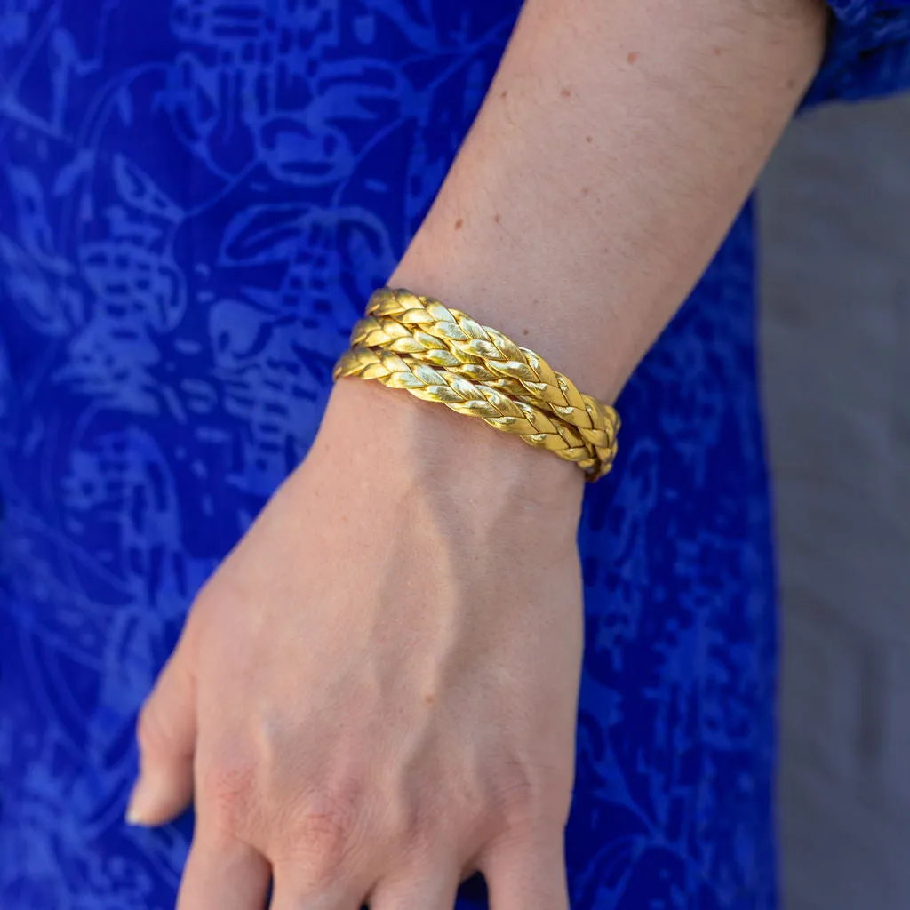 Braided Wrap Bracelet (gold or silver)