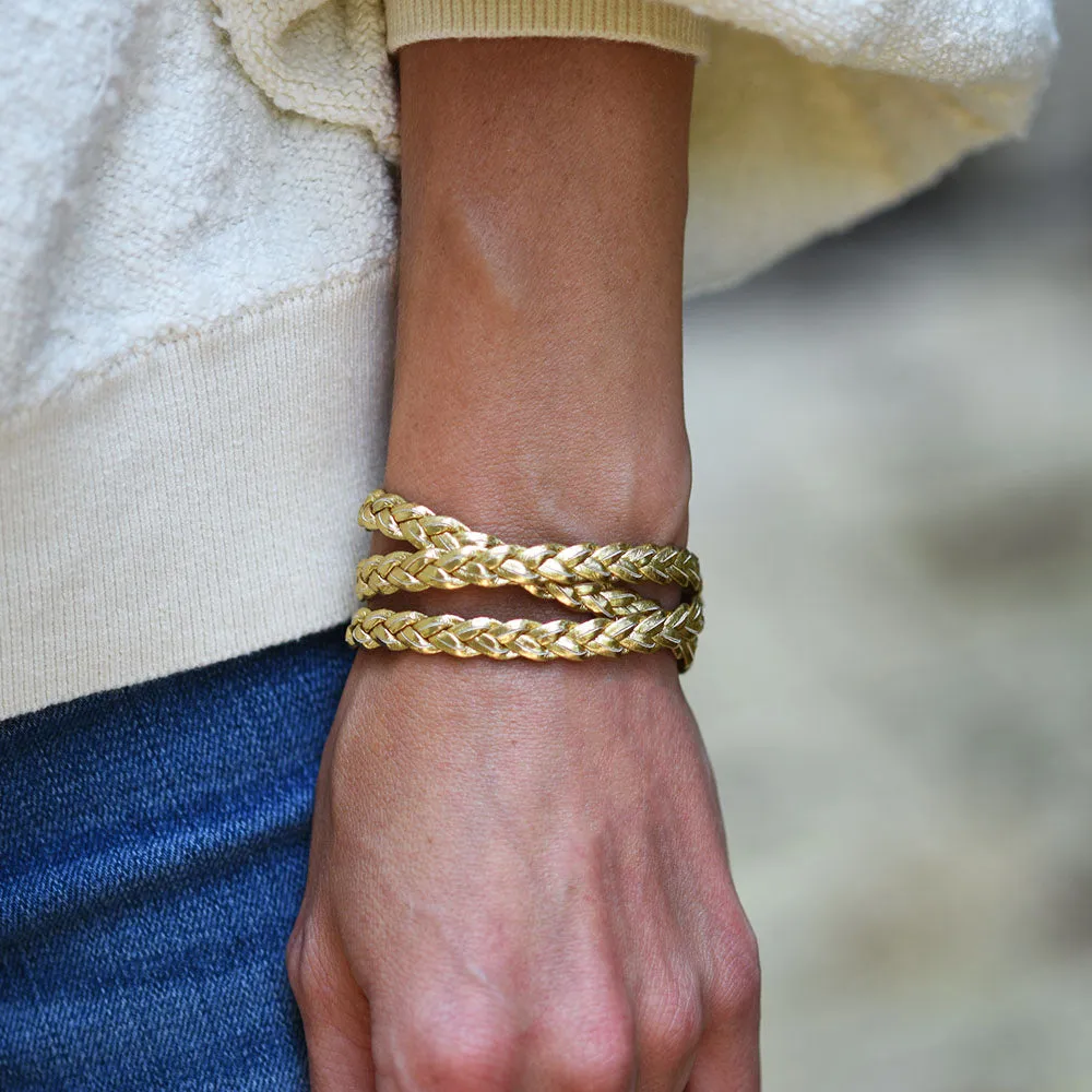 Braided Wrap Bracelet (gold or silver)