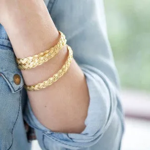 Braided Wrap Bracelet (gold or silver)