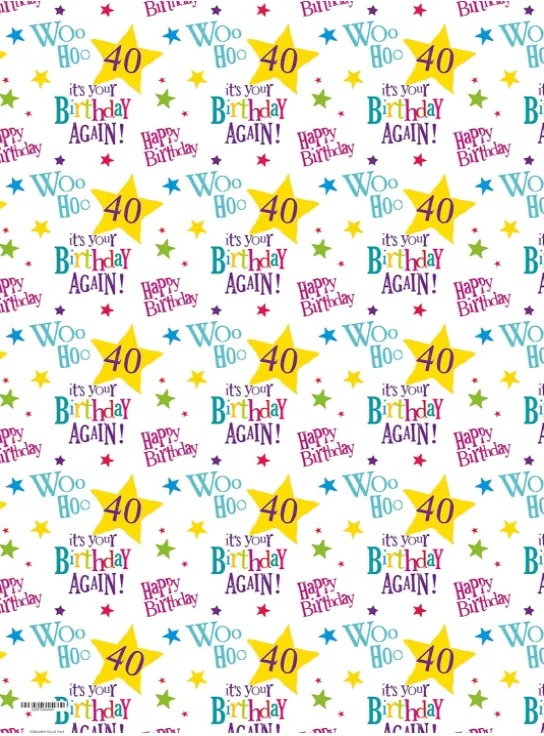 Brightside Personalised Birthday Wrapping Paper