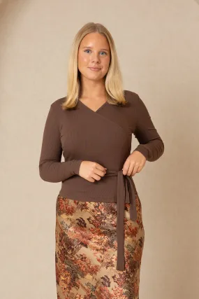 Brown Wrap Tee