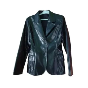 Bruce The Rookies Black Leather Blazer