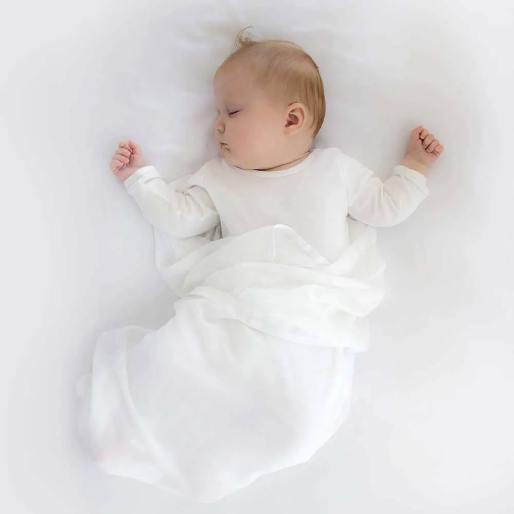 Bubba Blue Bamboo Muslin Wrap White 3pk