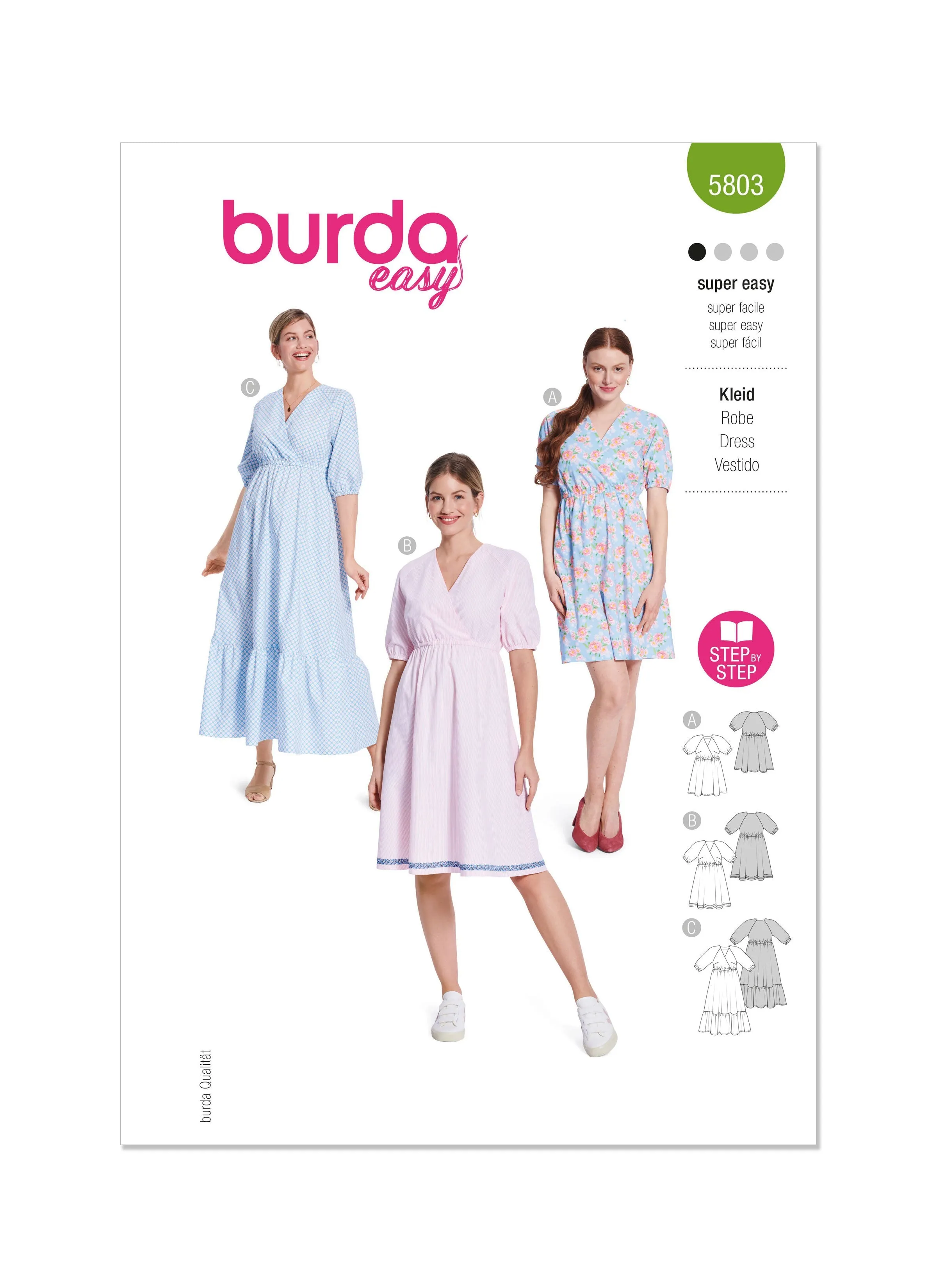 Burda Style 5803 Easy to sew Dress Pattern