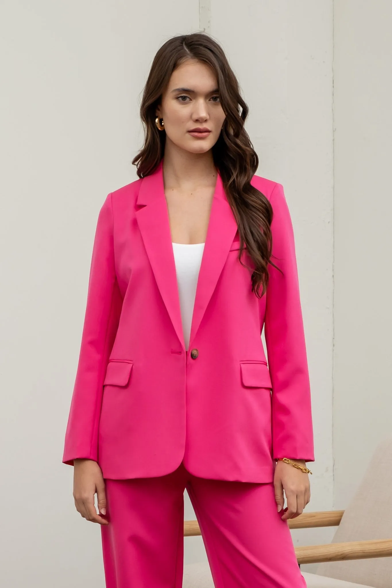 Business Baddie Blazer In Pink