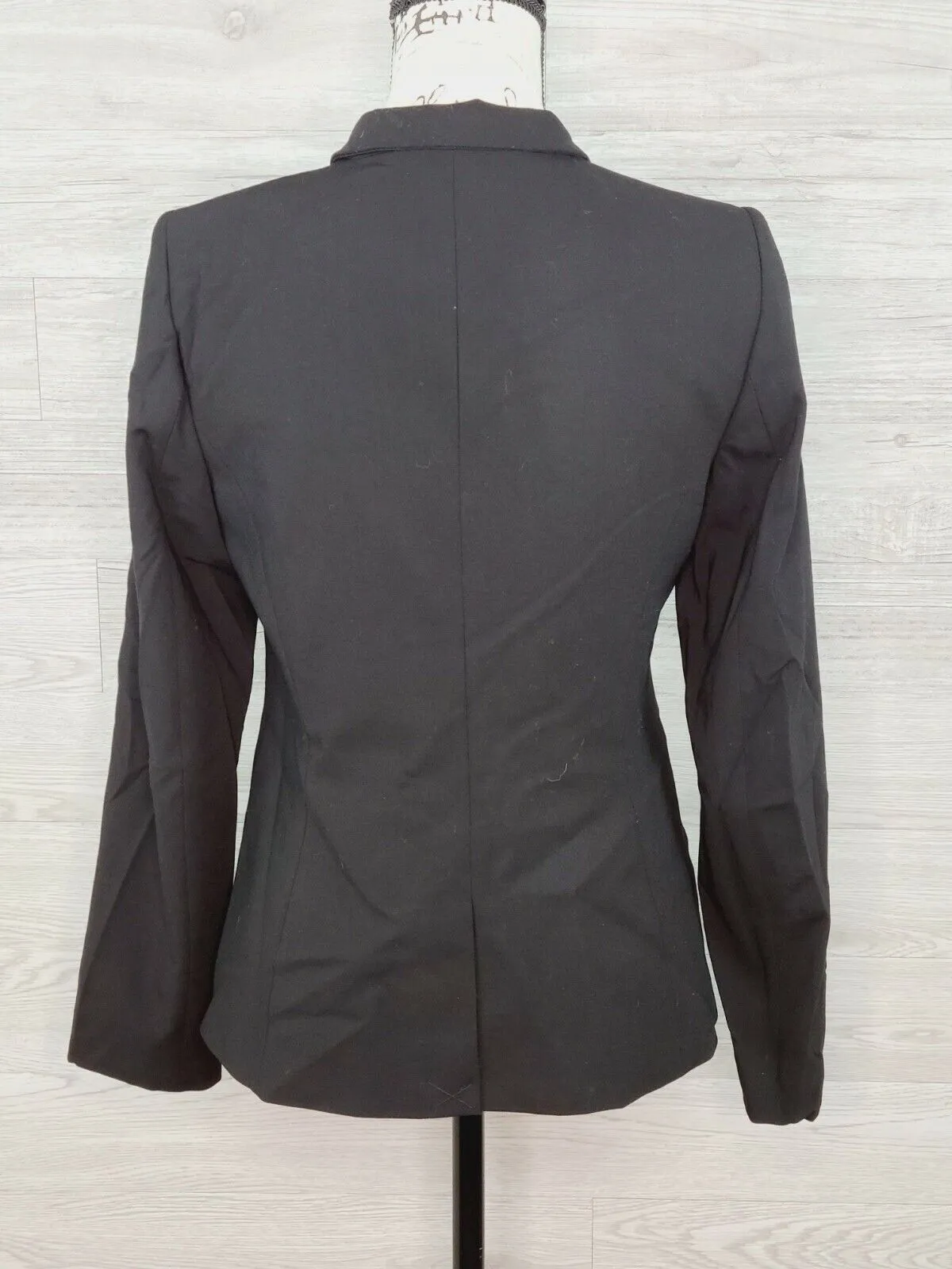 Calvin Klein Women's Black One Button Business Blazer Coat Jacket Size 8P