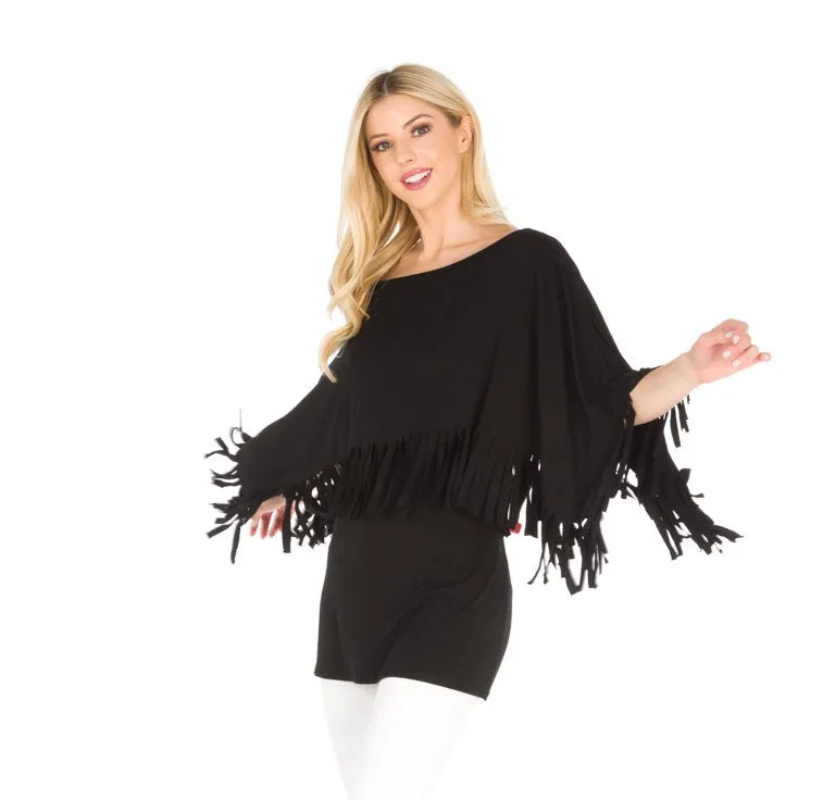 Caplet Fringe Tunic