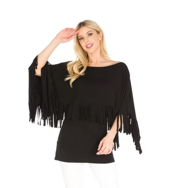 Caplet Fringe Tunic