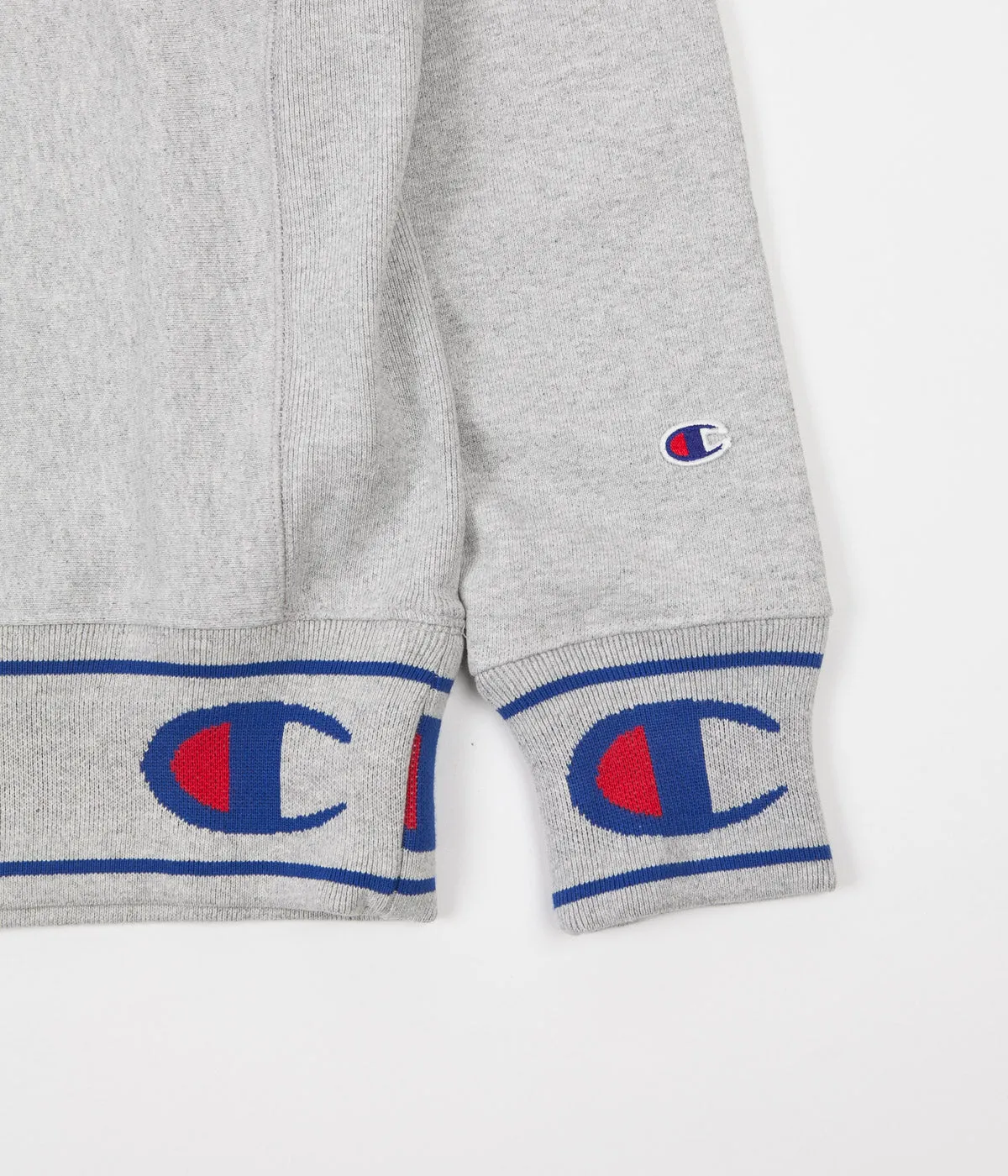 Champion Reverse Weave Embroidered Logo Crewneck Sweatshirt - Grey