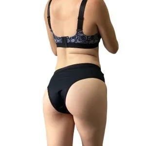 Cheeky Active Fit  underwear- New Black -tucking underwear