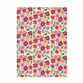 Christmas Floral Wrapping Paper