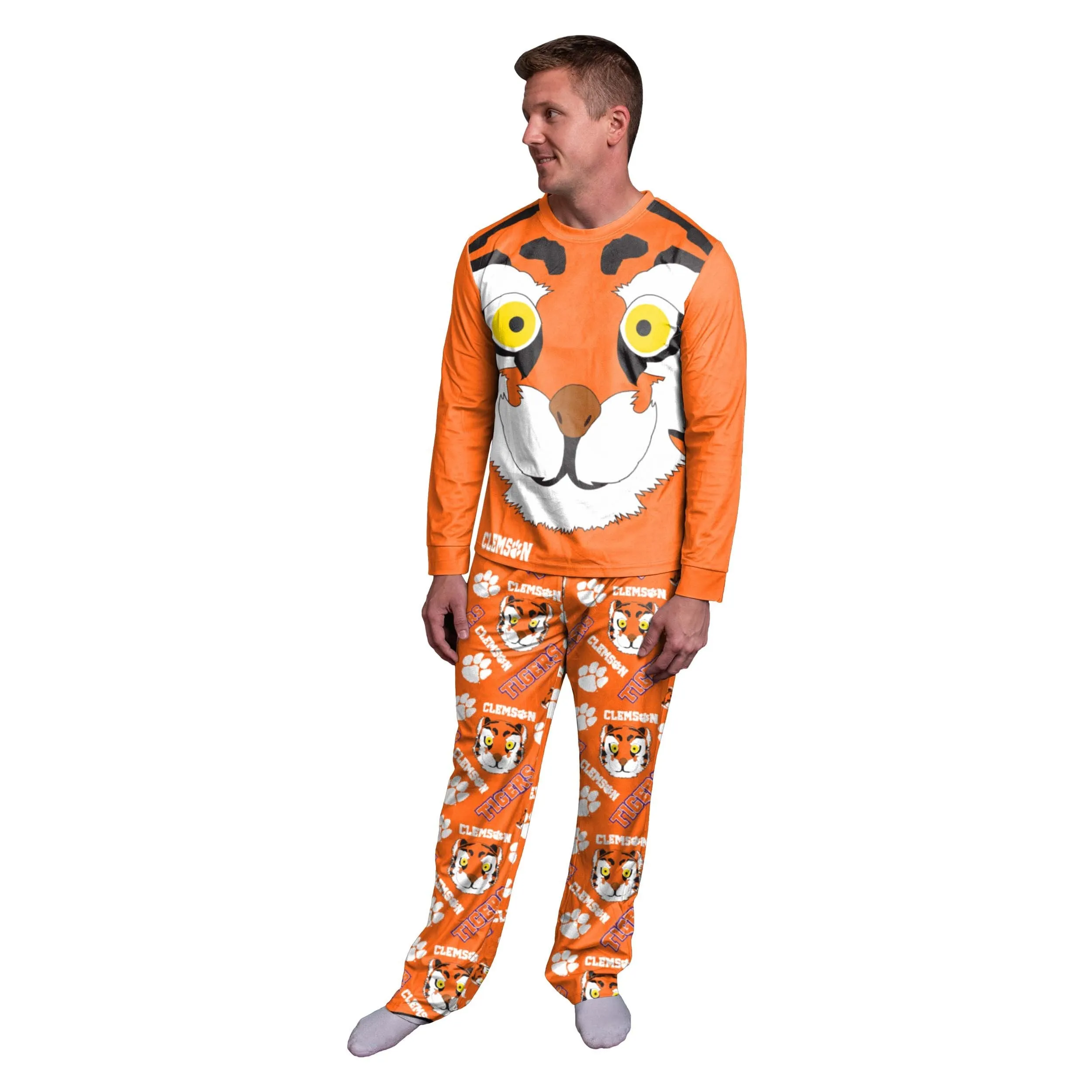 Clemson Tigers NCAA Mens The Tiger Mascot Pajamas