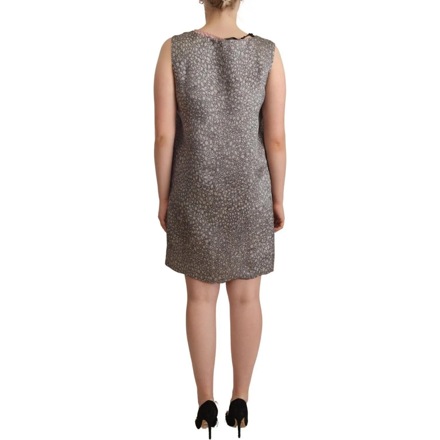 Comeforbreakfast Elegant Silk Shift Dress in Sophisticated Gray