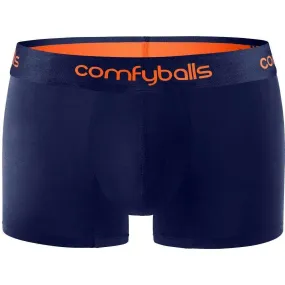 Comfyballs Cotton Regular Boxer - Navy/Tangerine