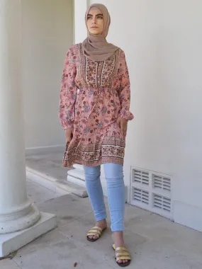 Coral Boho Tunic