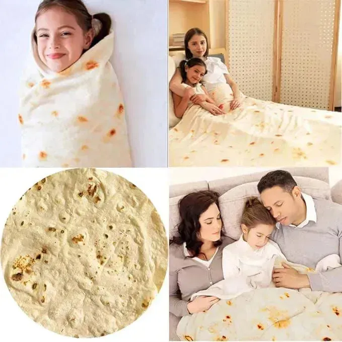 Creative 3D Novelty Blankets (Pizza, Roti Donut and More)