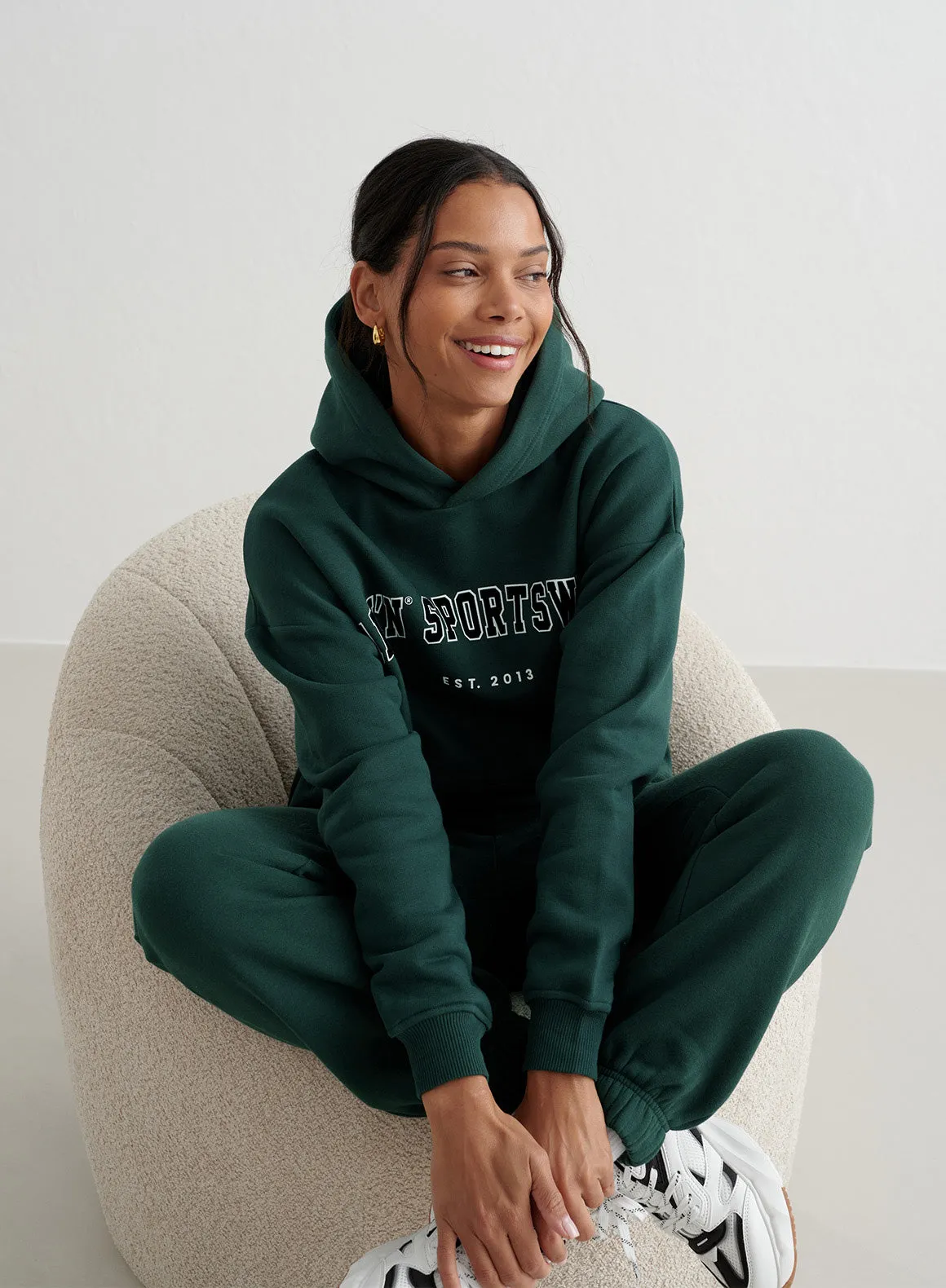 Deep Emerald Varsity Sweat Hood