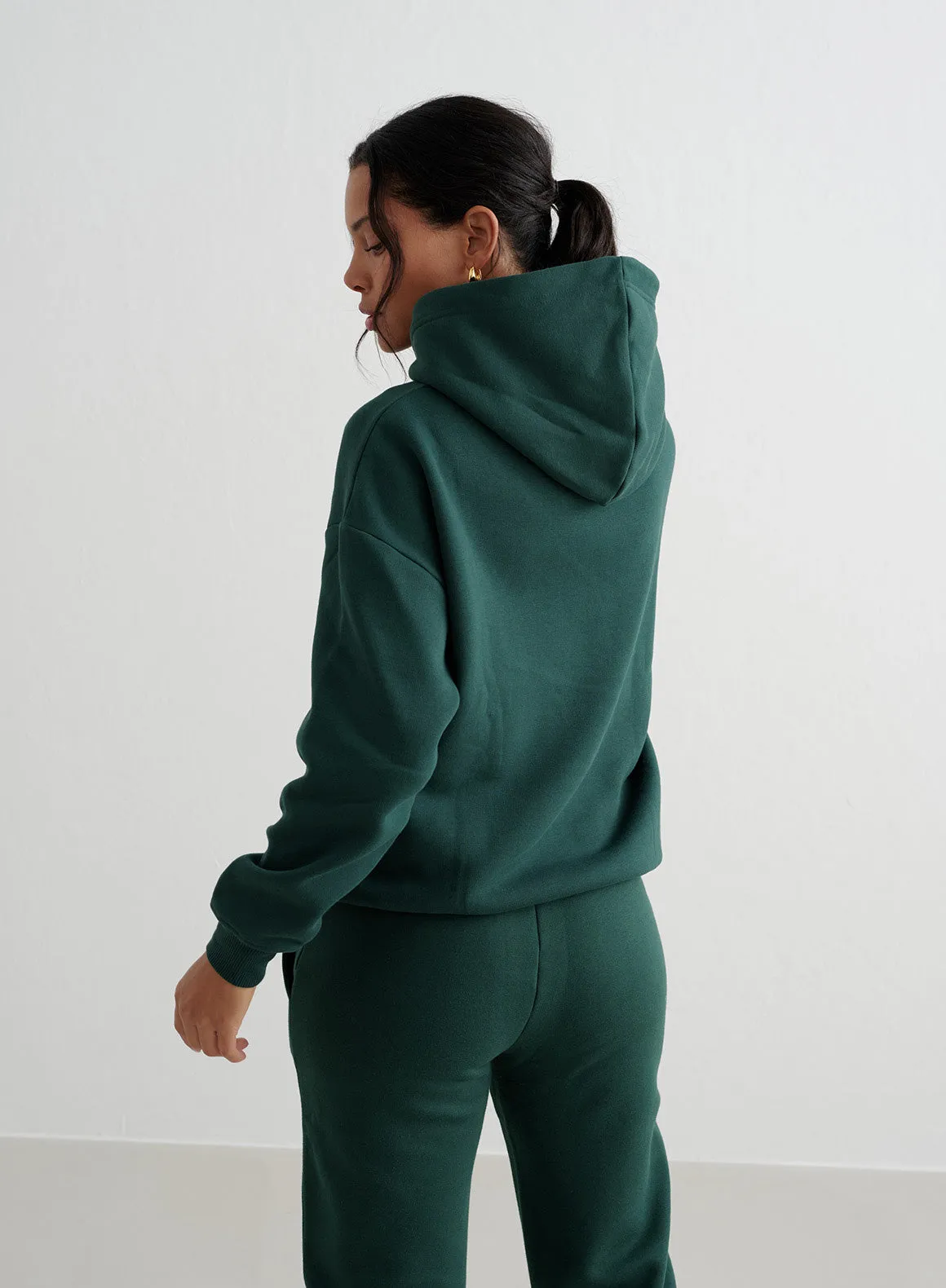 Deep Emerald Varsity Sweat Hood