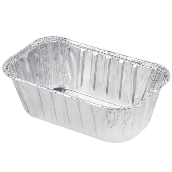 Disposable Aluminum 1lb Rectangular Loaf Pans: Ideal for Baking