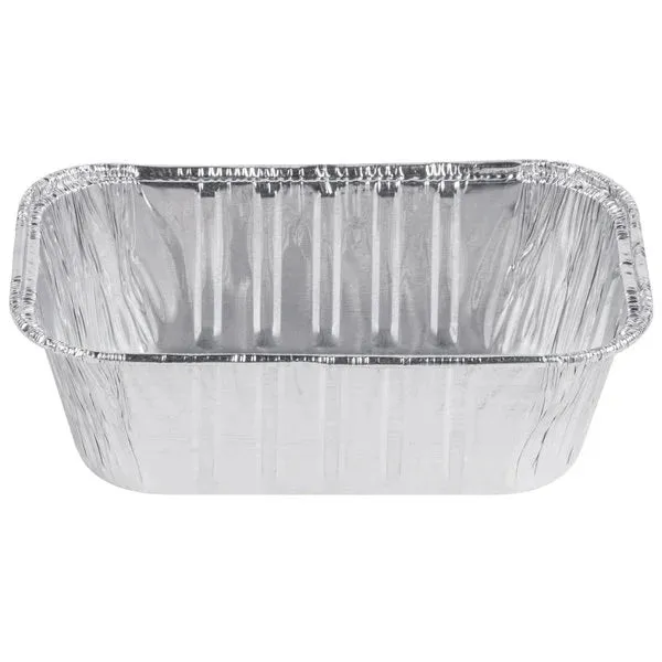 Disposable Aluminum 1lb Rectangular Loaf Pans: Ideal for Baking