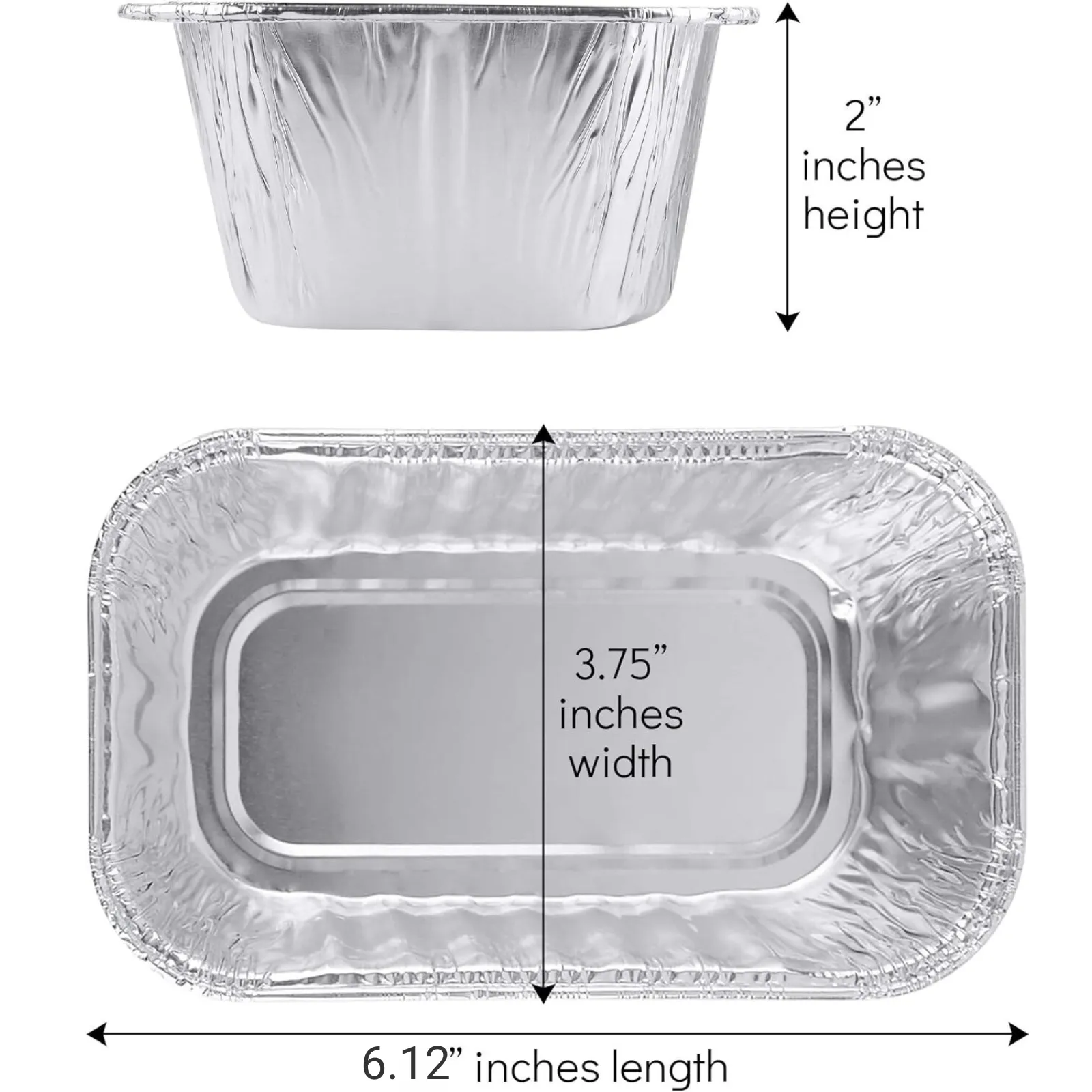 Disposable Aluminum 1lb Rectangular Loaf Pans: Ideal for Baking