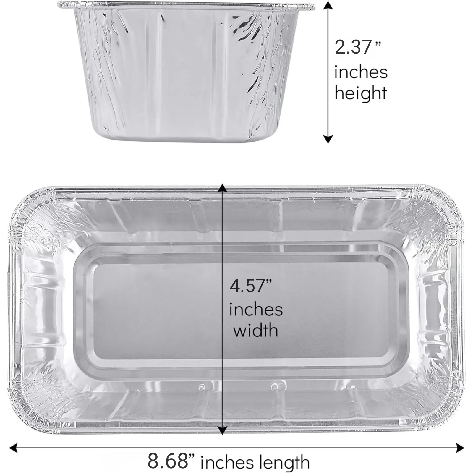 Disposable Aluminum 2lb Rectangular Loaf Pans: Ideal for Baking